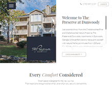 Tablet Screenshot of preserveatdunwoody.com